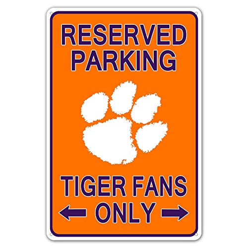 Ningfei Metal Signs Bar Man Cave Retro Wall Decor Room Clemson Tigers Reserved Basement Plaques Poster Tin Sign 8 X 12 Inches Decorative Sign #TOP14