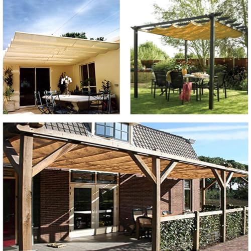 Voile d'ombrage rétractable anti chaleur pour pergola et terrasse