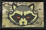 Subdued Multicam Trash Panda Morale Patch. 2x3' Hook Patch. Redhaededtshirts Made in The USA