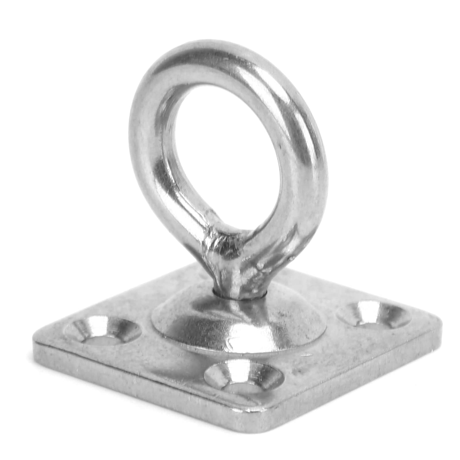 equlup Stainless Steel Ceiling Hook Pad, U Hooks Wall Mount Rings Hooks Pad Wall Mount Anchor Hooks Eye Plate Rings Marine Hardware for Seawater (5MM)