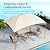 SUNSHINE VALLEY 10'x13' Outdoor Gazebo,Waterproof Arc Canopy Tent with Permanent Galvanized Iron Pipe Frame,UV Protected Patio Gazebo, for Lawn,Backyard and Deck,Ivory White