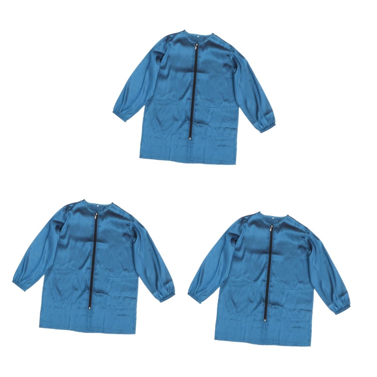 FRCOLOR 3 piezas de traje de salón para mujer, ropa de trabajo para hombre, capa de peluquería, capa de peluquería, abrigo para mujer, chaleco para mujer, impermeable, capa de peluquería, vestido de