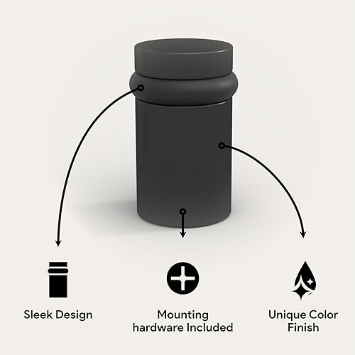 Miniatura 2 de Mega Handles Tope de puerta de piso, tope de puerta negro de instalación rápida, protector de pared para pomos de puerta, tope de puerta con