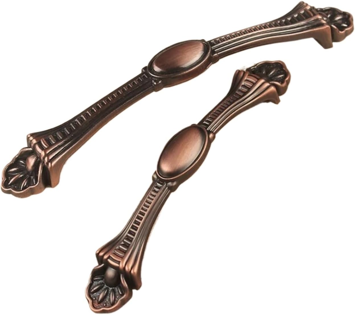 Zinc Alloy Furniture Handles Drawer Wardrobe Kitchen Cabinets Cupboard Dresser Shoebox Knobs Pull Small Door Handle 2Pcs(Red Bronze 96mm)