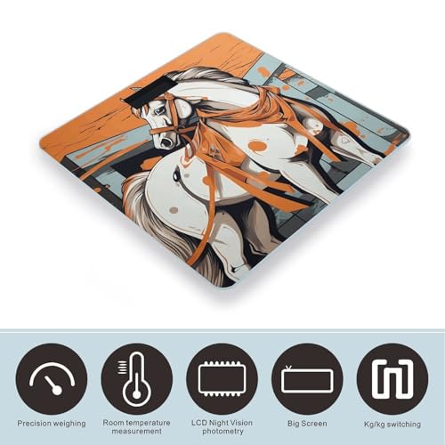 Báscula Digital de Baño con Pantalla LED Clara y Plataforma de Vidrio Templado miniatura 3