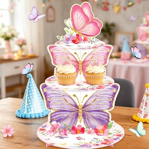Présentoir à desserts 3 niveaux gain de place pour buffet anniversaire