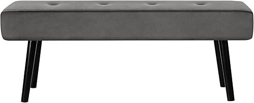 Miniatura 4 de Banco de entrada  Banco verde para dormitorio, moderno extremo otomano de cama, bancos acolchados de terciopelo para sala de estar, vestíbulo,