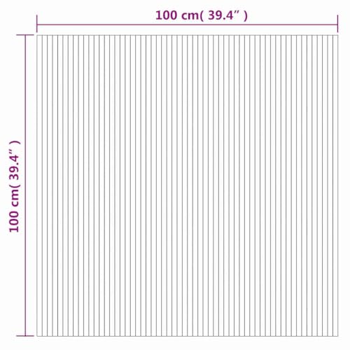 Tapis antidérapant naturel en bambou marron pour entrée - 4