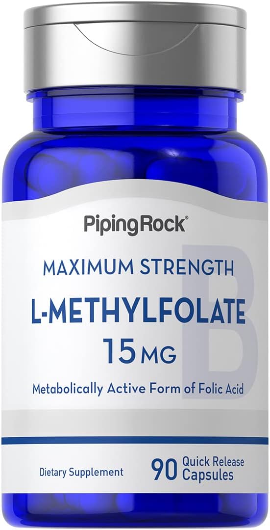 Piping Rock L Methylfolate 15 mg | 90 Capsules | Max Potency