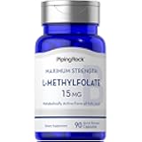 Piping Rock L Methylfolate 15 mg | 90 Capsules | Max Potency | Active Folic Acid Supplement | Non-GMO, Gluten Free