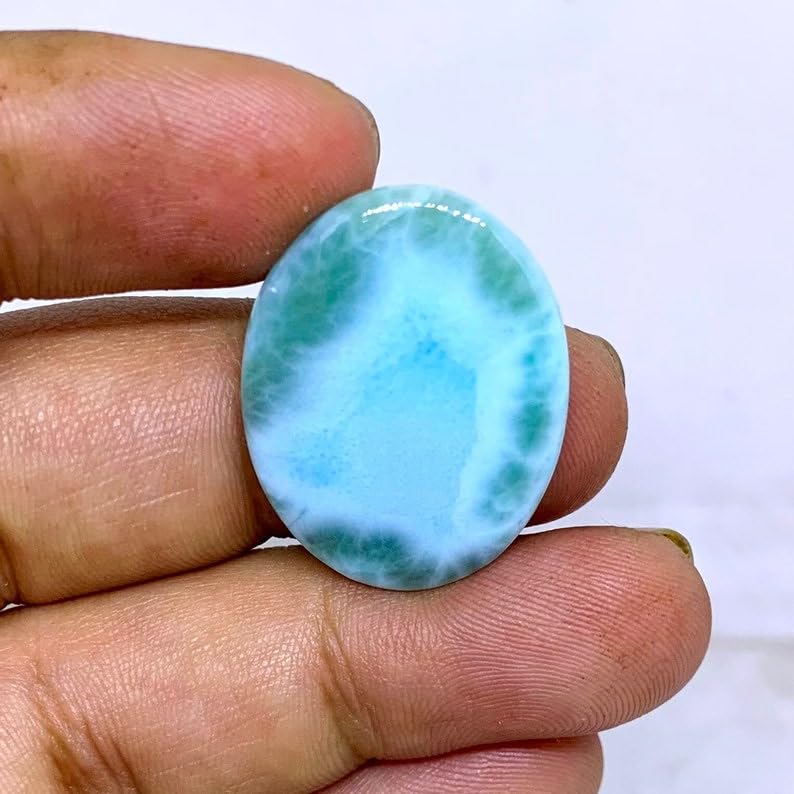 Larimar véritable pour bague artisanale au style bohème chic - 2