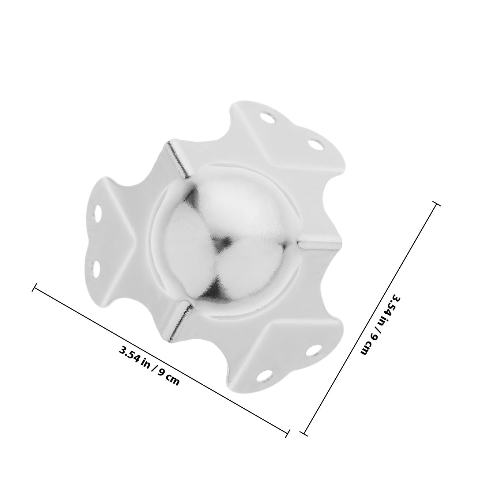 Protezione Angoli in Ferro Argento, 10 Pezzi, per Mobili e Casse | Forma Triangolare e Sfera, Montaggio Rapido, Effetto Pulito, Adatta a Casse Altoparlanti e Arredi