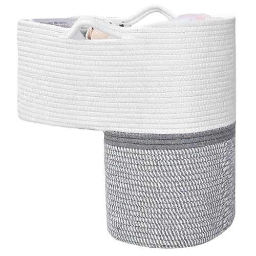 Cesta de escalera de cuerda de algodón almacenamiento de juguetes ropa herramientas 2