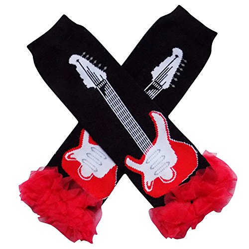 So Sydney Baby Toddler Girl Fun & Funky Styles Tutu Chiffon Ruffle Leg Warmers (Guitar Rock Star)