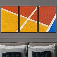 3 Piece Framed Canvas Wall Art Abstract Colorful Cool Geometric Canvas Prints Home Artwork Decoration for Living Room,Bedroom - 16