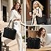 RAINSMORE Bolso Mujer Grande Bolso Universidad Impermeable para Portátil 14 Pulgadas Bolsos Tote Cuero PU con Cremallera Bolsillo Interior para Compras Viajes Colegio Oficina Imagen de RAINSMORE Bolso Mujer Grande Bolso Universidad Impermeable para Portátil 14 Pulgadas Bolsos Tote Cuero PU con Cremallera Bolsillo Interior para Compras Viajes Colegio Oficina
