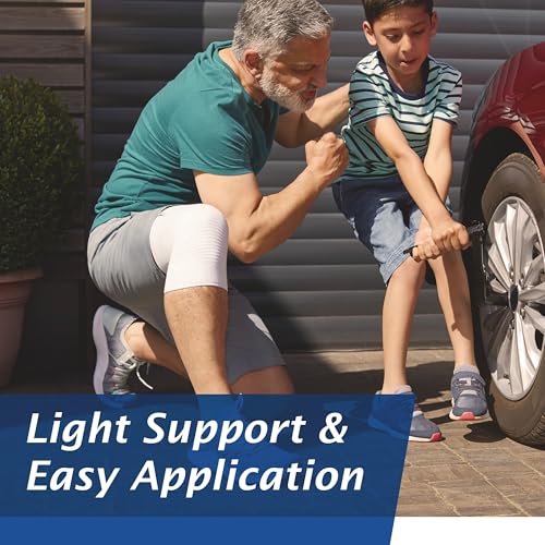 Image of Actimove Everyday Supports Mild Knee Support - Mild Support, Lightweight, Easy to Apply for Slightly Swollen and Aching Knees - White, X-Large