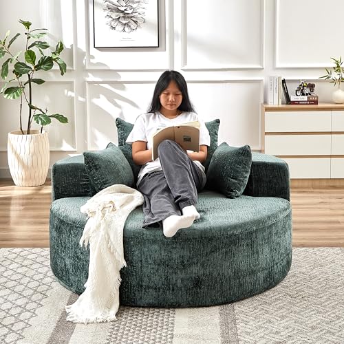 Sillón Plegable Chenille Verde miniatura 4