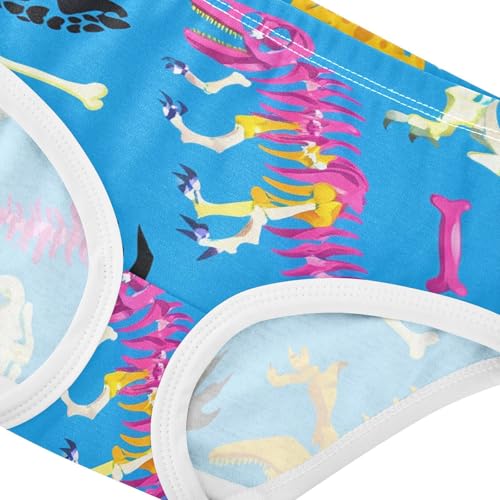 Dinosaur Skeletons Blue Toddler Underwear Custom 2t Cotton Little Girl Panties Print Briefs Girls Undies4