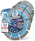 3x Premium Diamantscheibe 125mm – Hochleistungs-Diamant Trennscheibe mit...