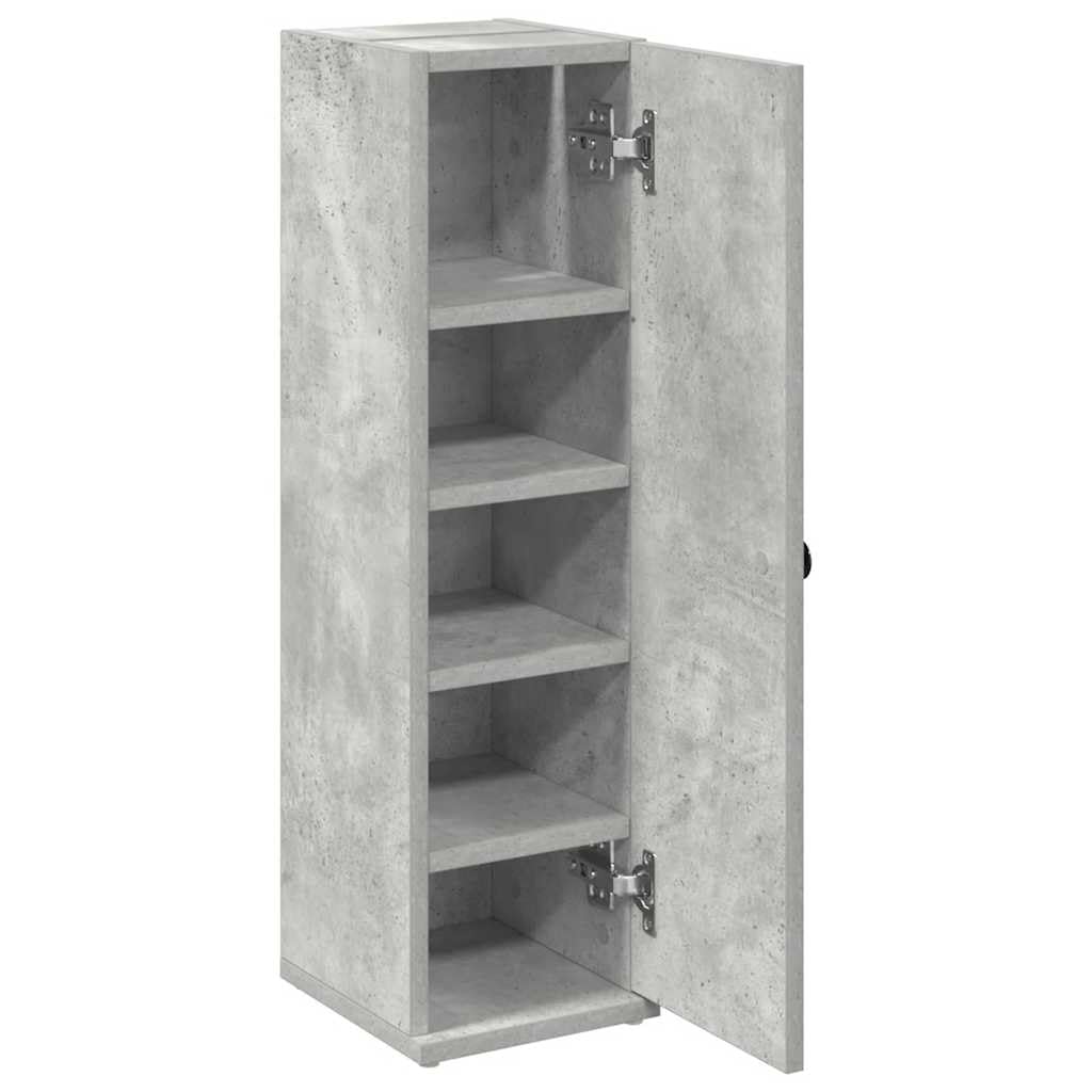 vidaXL Mobile da Bagno con Portarotolo Grigio Cemento 20,5x22x72 cm, mobiletto portaoggetti per Bagno