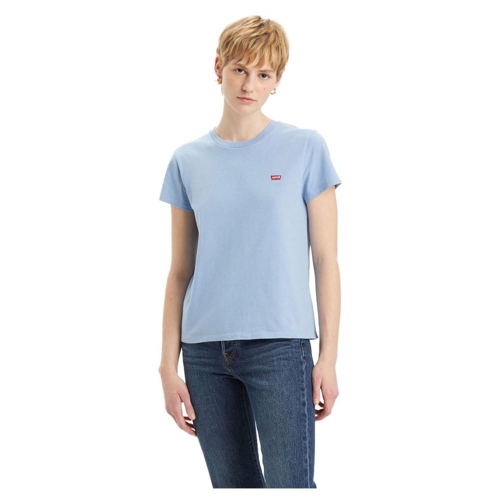 Levi's Women's The Perfect Tee- Chesthit Logo T-Shirt, Forever Blue, XXS