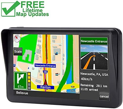 7 inch 8GB Navigator System, GPS Navigation for Car, Car GPS Spoken Turn- to-Turn Traffic Alert Vehicle GPS Navigator, Lifetime Map Updates