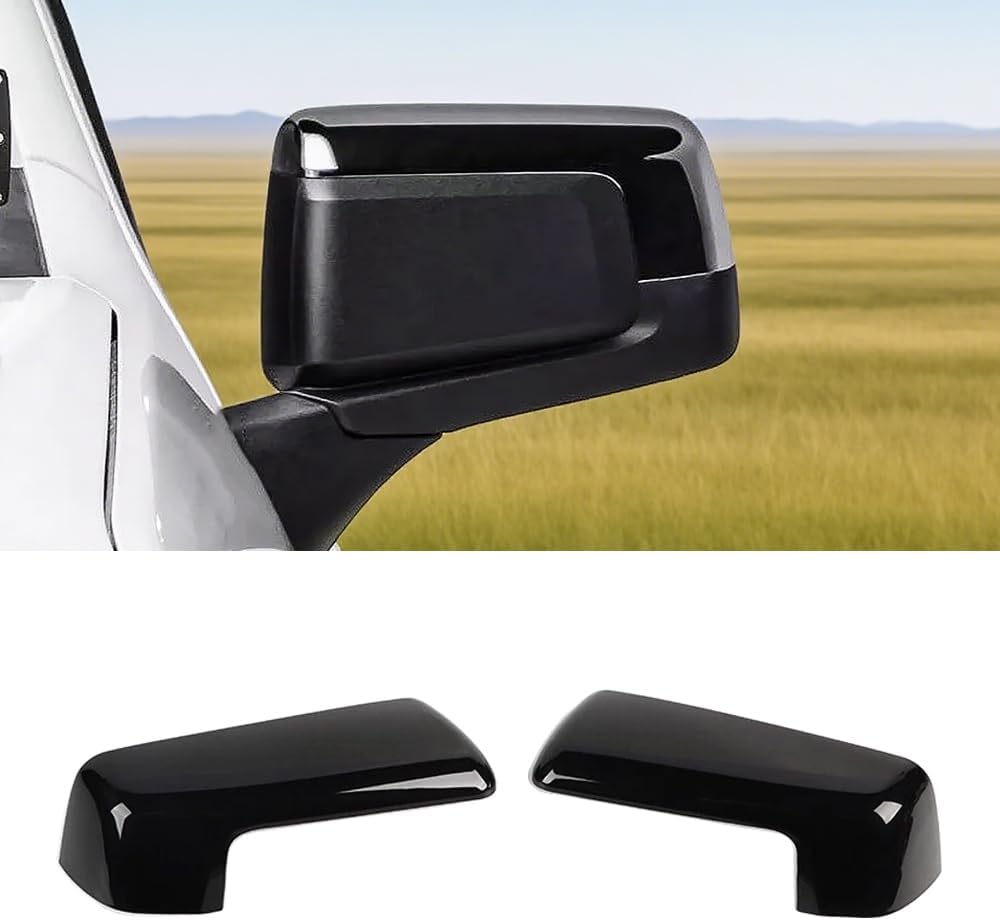 Side Mirror Cover Compatible with 2019-2025 Chevy Silverado 1500/GMC Sierra 1500 2PCS-Set (Black, 19-25 Silverado/Sierra)
