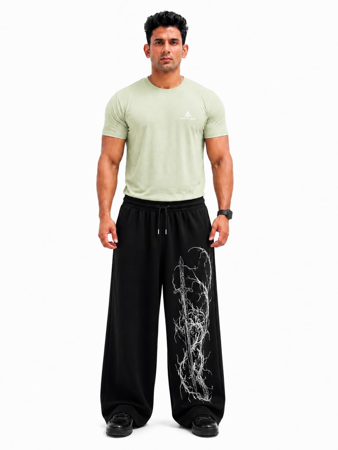 raw element Men Gym Wear Combo Set | Dry Fit Round Neck T-Shirt & Printed Track Pant | Breathable Activewear Co-ord Set for Workout, Running & Casual Wear |-picture-15