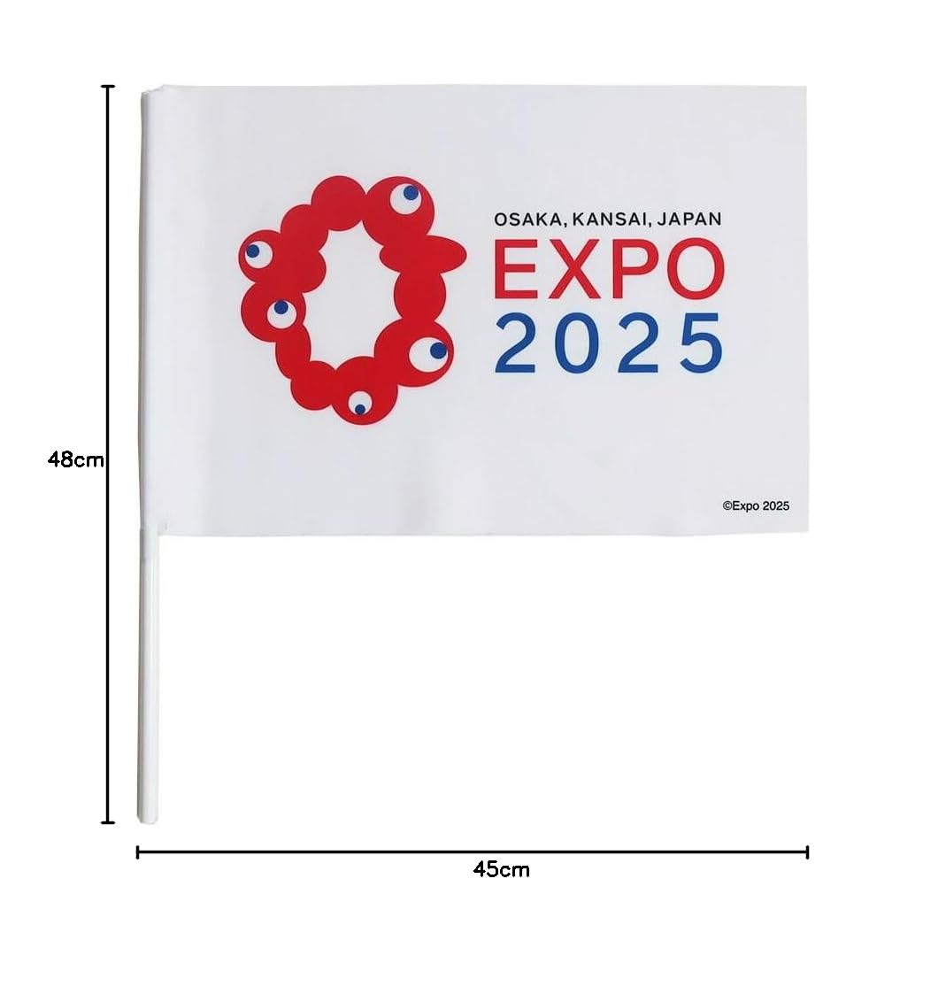 2025年万博ノベルティデザインフラッグ2枚組 Amazon.co.jp: 2025大阪・関西万博 公式ライセンス商品 応援フラッグ