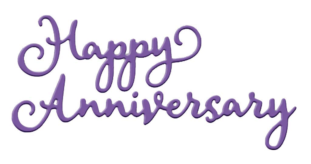 Troquel de acero Happy Anniversary para álbumes de recortes (DIE627G)