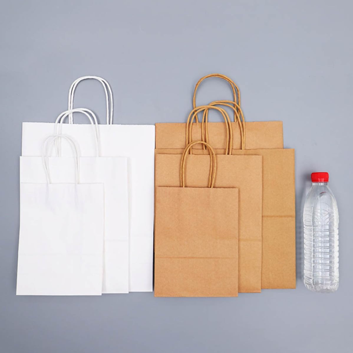 TOYANDONA Handheld Kraft Paper Bag 50pcs, Xmas Decorative Gift Bag image 4