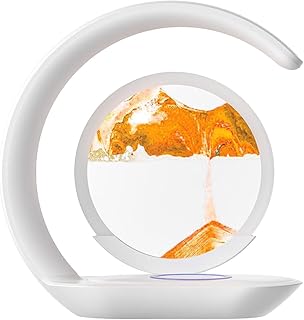 Sandscape Charger, 2025 New 3 in1 Wireless Charging Desk Lamp with Moving Sand Art, 3D Deep Sea Decor, Fast Charging Station for Home Office Nightstand Ideal Decor Gift(Yellow)
