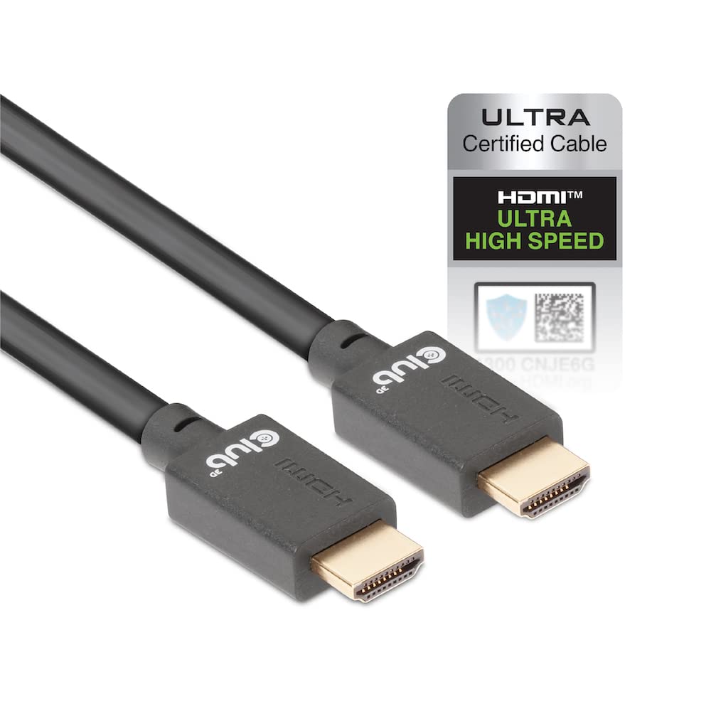 Club 3D CAC-1375 Ultra High Speed HDMI 2.1 Certified Cable 4K 120Hz 8K 60Hz M/M 5m - 16.6ft