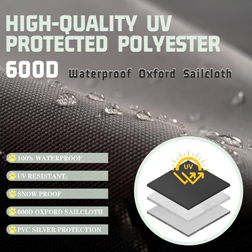 Iceberg Elf Capa preta para cães ao ar livre meia cobertura para gaiolas de cachorro (somente capa)