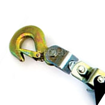 Verricello Manuale Paranco - Portata 2000 Kg, Cavo Acciaio 2,5 Mt, Ganci Traino, Zincato - Foto 6