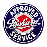 Packard Approved Service Insignia Emblem Seal Vintage Gas Signs Reproduction Car Company Vintage Sty