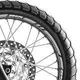 175 cintas para cada lado de la rueda más 1 franja de repuesto por rueda - Incluye 16 + 2 pegatinas de repuesto con el logo del modelo/marca de moto (Por "logotipos" nos referimos al nombre del modelo o marca de la moto