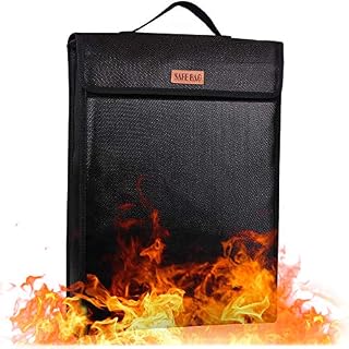 Fireproof Document Bag, JOZZ 15.7 in x 11.8in x 3.1 in Waterproof File