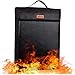 Fireproof Document Bag, JOZZ 15.7 in x 11.8in x 3.1 in Waterproof File Bag Storage Bag 2100℉ Fire Resistant Envelope Pouch for Money and Valuables