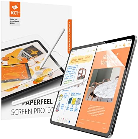 KCT [2 PACK] Paperfeel Screen Protector Compatible with iPad Pro 11 Inch (2022 & 2021 & 2020 & 2018 Model) / iPad Air 5th & 4th Generation (10.9 inch, 2022 & 2020), Matte for Drawing Anti-Glare and Easy Installation Kit