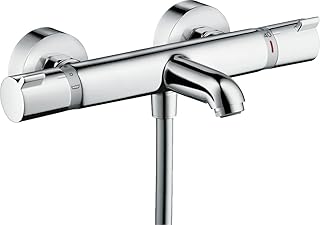 hansgrohe Ecostat Comfort - termostato para bañera visto , grifo bañera con botón de seguridad (SafetyStop) a 40 °C, termostato , mezclador para 2 funciones, cromo, 13114000