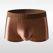 RANRAO 3 Pack Mens Ice Silk Satin Boxer Briefs, Smooth Breathable Fabric Low Waist, Comfortable for Daily Wear