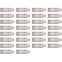 2 Bolt Cylinder Slide Latch with Collar, 100% Stainless Steel, Rustproof Door Latch with Padlock Hole, Universal Fit for Most Self-Storages & Outdoor Doors, Roll-Up Door 30pcs