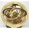Tabletop 11 inch Brass Armillary Sphere Engraved Horoscope Globe for Decorative