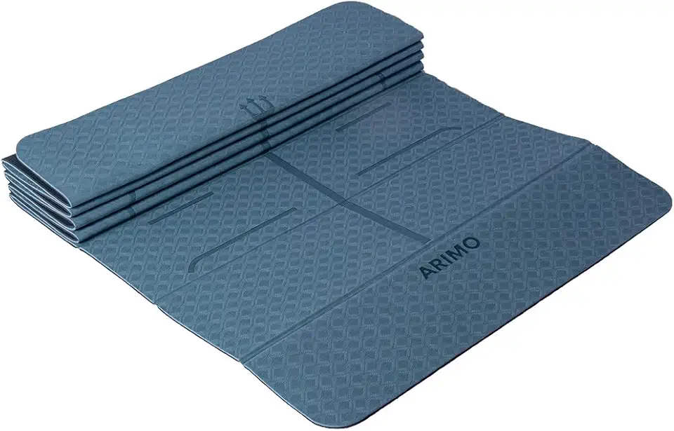 ARIMO Tapete Yoga Mat Origami Dobrável Antiderrapante TPE Ecológico Biodegradável Todos Os Tipos de Yoga/Pilates 181 x 61 cm x 6 mm