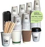 Vasos café desechables. Sustituto NATURAL Y PERFECTO Vasos Desechables Café en versión para llevar de las tazas de café y mucho mas ecológico que los tradicionales vasos de plastico duro, o vasos de plástico.