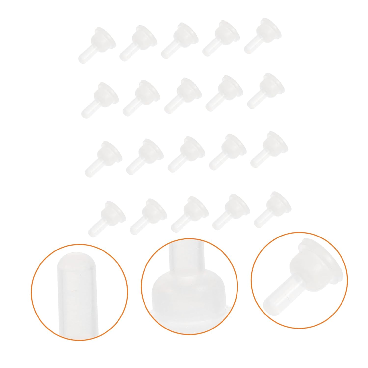 40Pcs Silicone PET Nurser Nipples Replacement Pacifiers for Kittens Puppies Rabbits Soft Sturdy Feeding Bottles Accessories