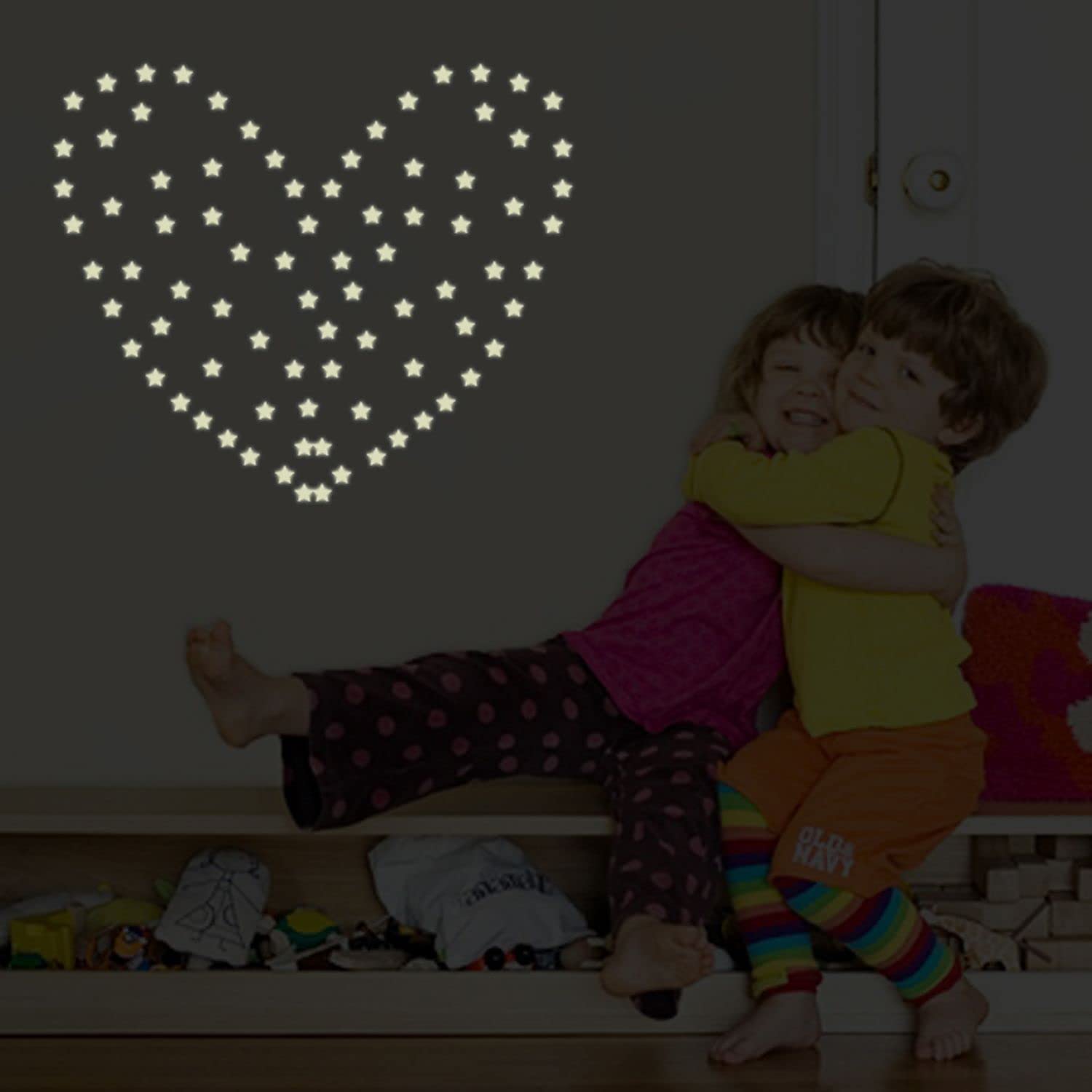 452 Pegatinas de estrella que brillan en la oscuridad, hermosas pegatinas adhesivas de estrella luminosa DIY para dormitorio de niños, decoración de sala de estar