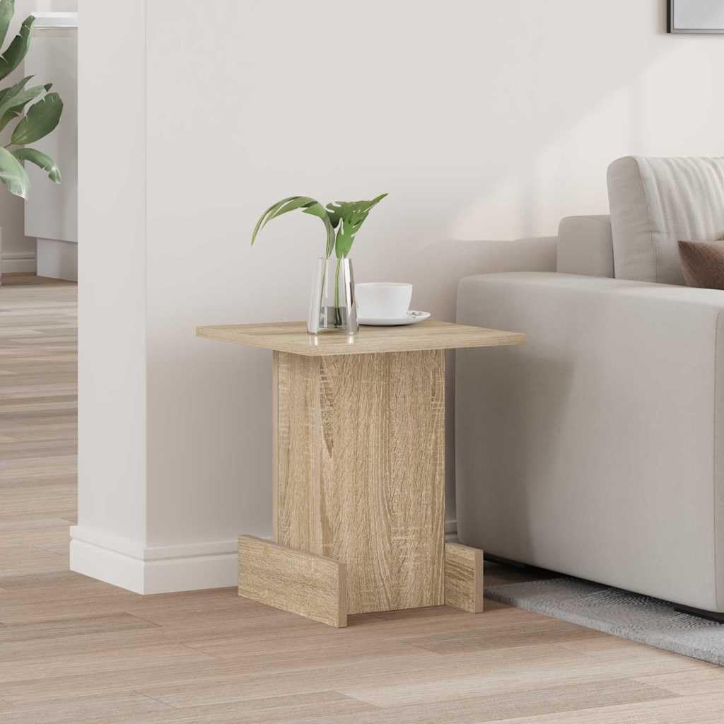 Tavolino in rovere Sonoma, 35,5 x 35 x 40 cm, con cassetto, per soggiorno, camera da letto, ufficio, moderno, salvaspazio, design organizer
